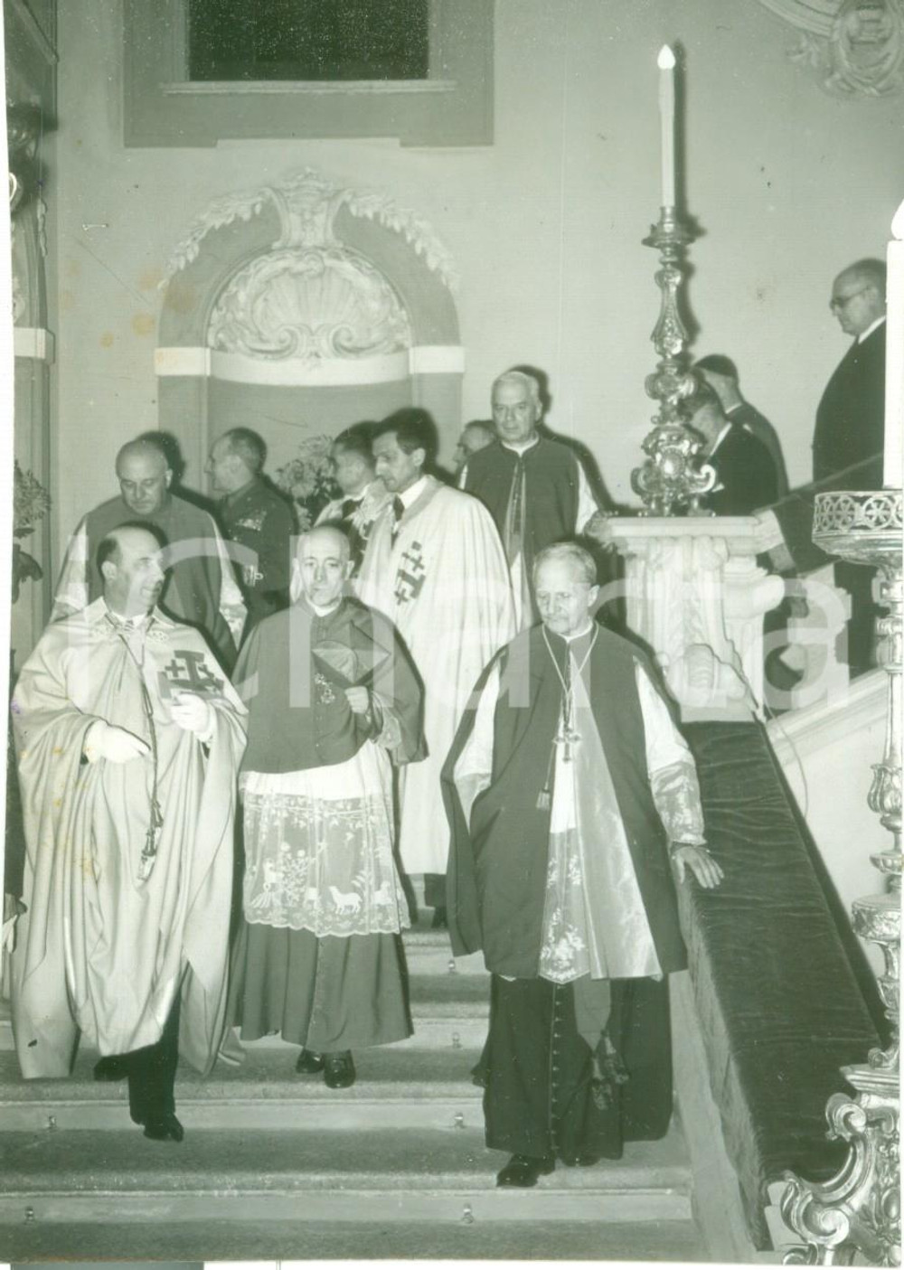 Fotografia d epoca originale 1941 MILANO Card. SCHUSTER inaugura nuova sede Ordine Cavalieri SANTO SEPOLCRO 1