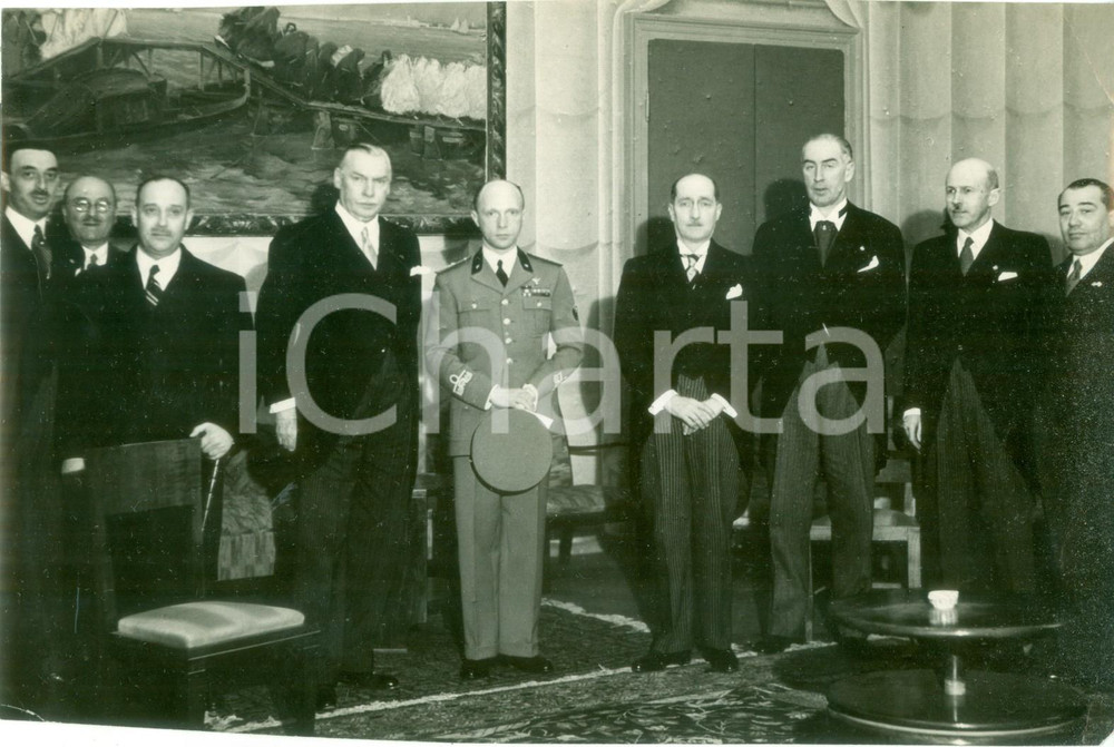 Fotografia d epoca originale 1935 MILANO Ministro Paul MARCHANDEAU nell Aula Magna dell UniversitÃ  FOTOGRAFIA 1