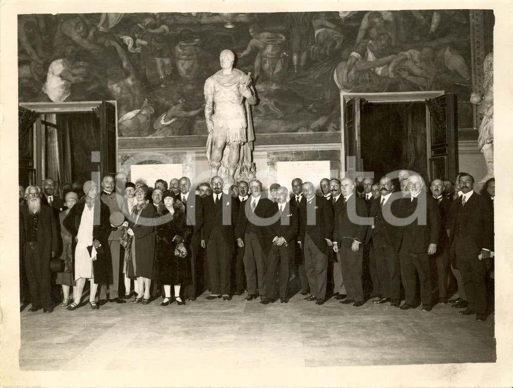 Fotografia d epoca originale 1928 ROMA CAMPIDOGLIO Ricevimento partecipanti IX Congresso Agricoltura Foto 1