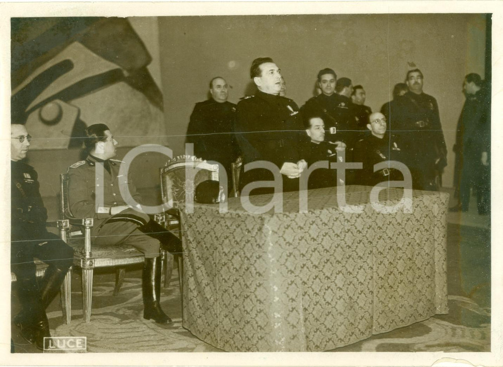 Fotografia d epoca originale 1938 ROMA Manifestazione a sostegno dell AUTARCHIA Fotografia DANNEGGIATA 1