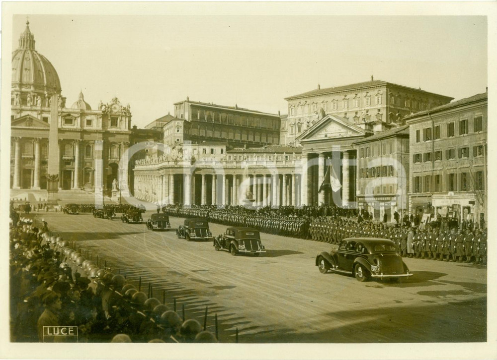 Fotografia d epoca originale 1939 CITTA  DEL VATICANO Corteo Reali d Italia da PIO XII Fotografia 1 1