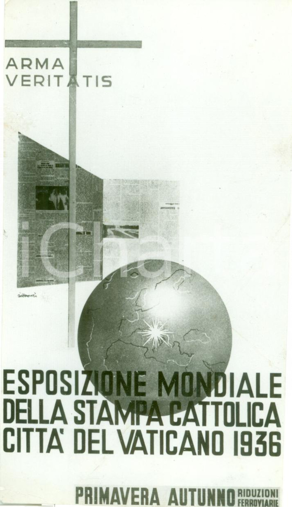Fotografia d epoca originale 1936 ROMA VATICANO Esposizione Mondiale Stampa Cattolica GiÃ² PONTI Fotografia 1
