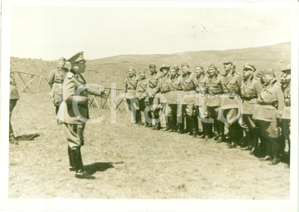 Fotografia d epoca originale 1938 ROMA ? Generale Alberto PARIANI parla a Ufficiali Italiani all estero FOTO 1