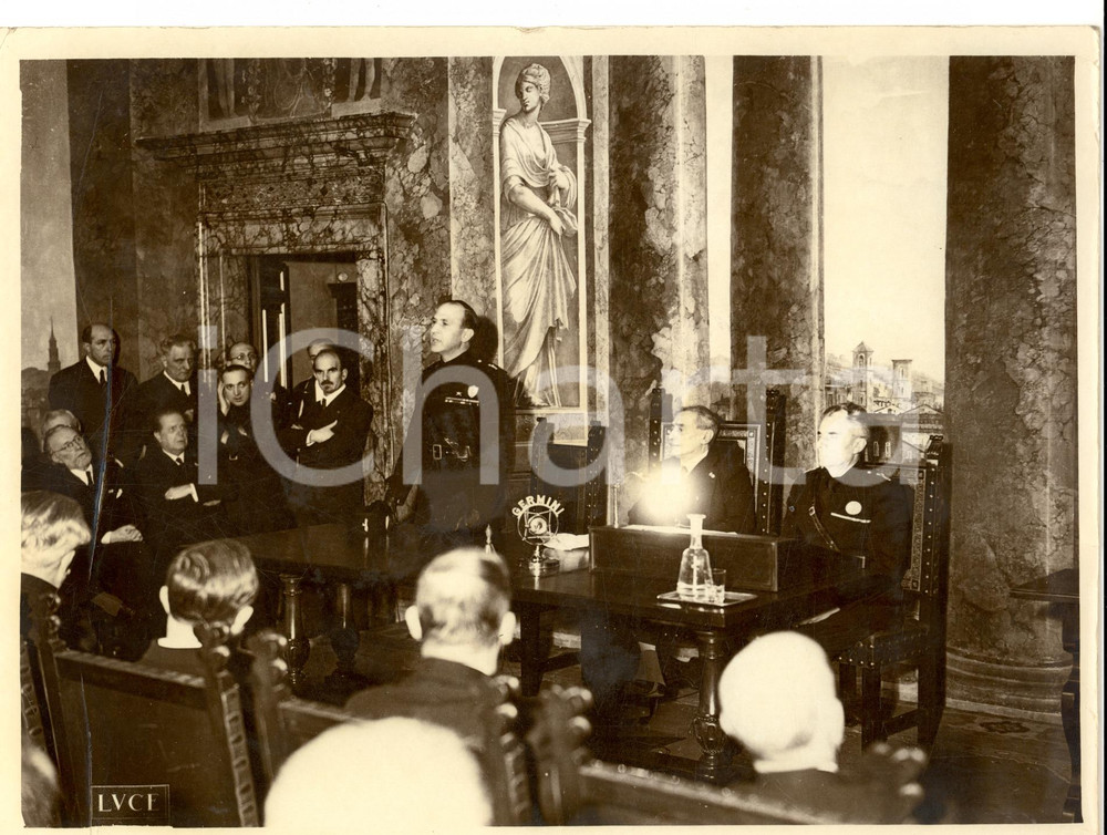 Fotografia d epoca originale 1937 ROMA Accademia d Italia  Dino ALFIERI commemora Luigi PIRANDELLO Foto 1