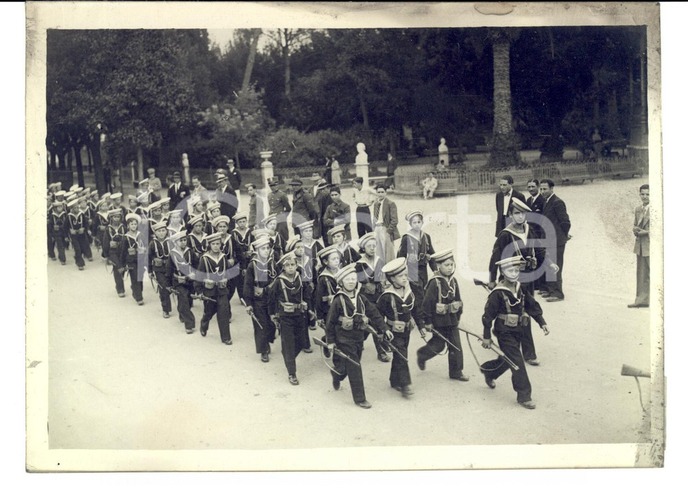 Fotografia d epoca originale 1936 ONB ROMA Sfilata dei marinaretti della legione CAIO DUILIO Fotografia 1