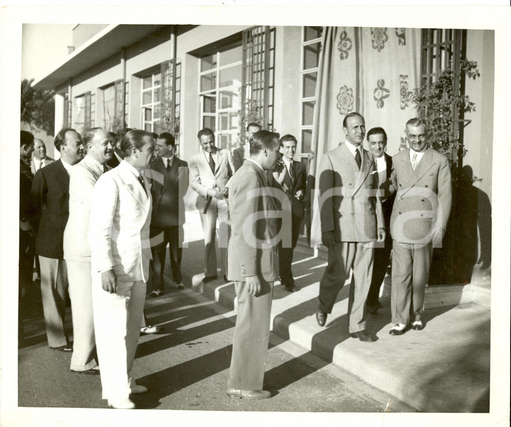 Fotografia d epoca originale 1938 ROMA CINECITTA  Dino ALFIERI e Carlo RONCORONI in visita Fotografia 1