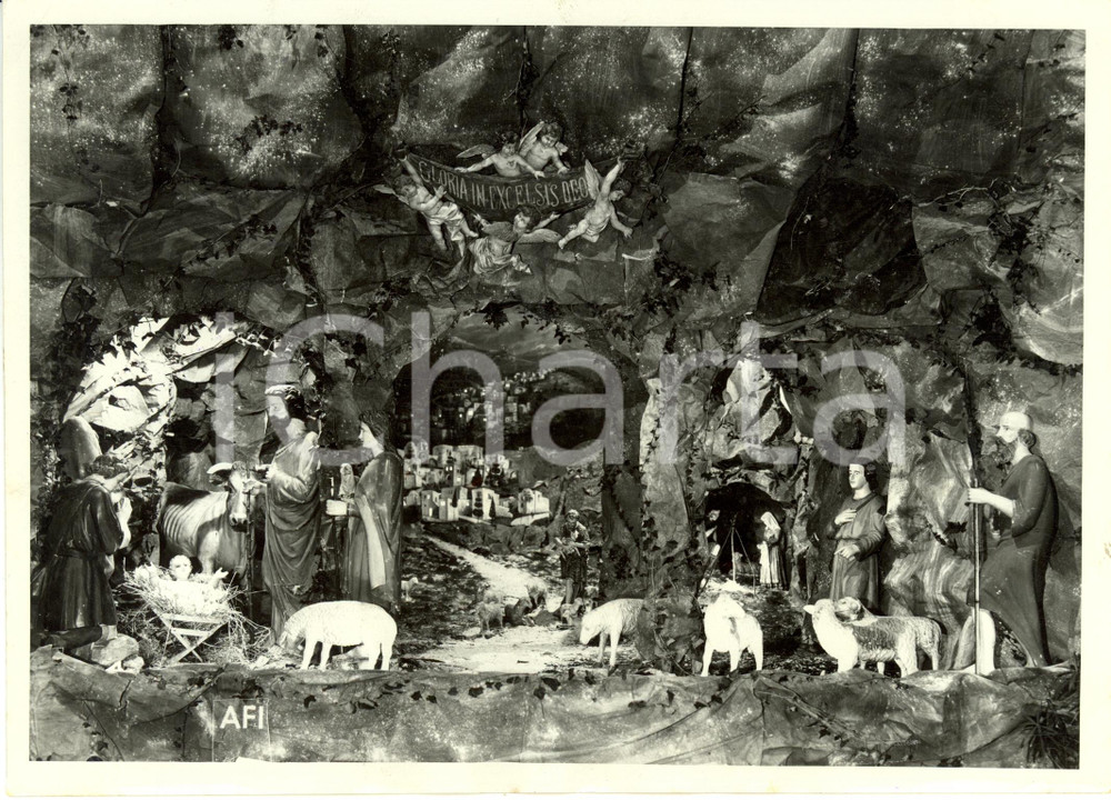 Fotografia d epoca originale 1941 VENEZIA Presepe in mostra Fotografia AFI 1