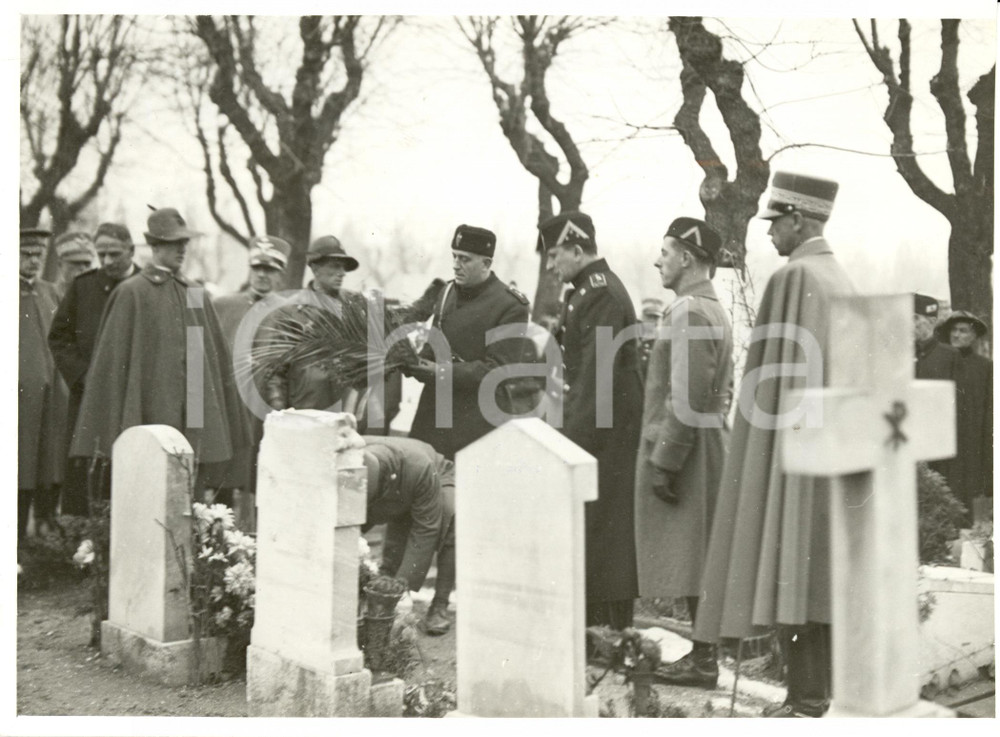 Fotografia d epoca originale 1934 MILANO Anniversario Milizia  Omaggio ai Caduti causa fascista Fotografia 1