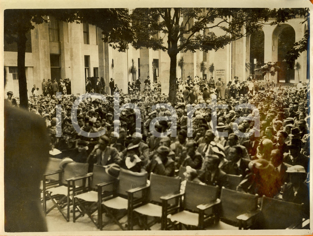 Fotografia d epoca originale 1936 MILANO Parco TRIENNALE  Pubblico concerto Sabato Fascista Fotografia 1