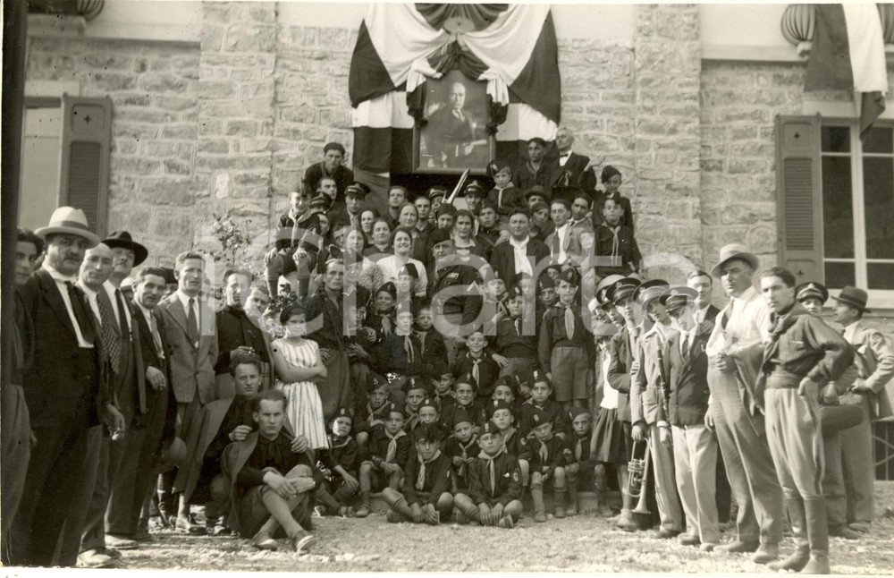 Fotografia d epoca originale 1931 ARDESIO BG Balilla delle colonie montane NIGUARDA con parenti Fotografia 1