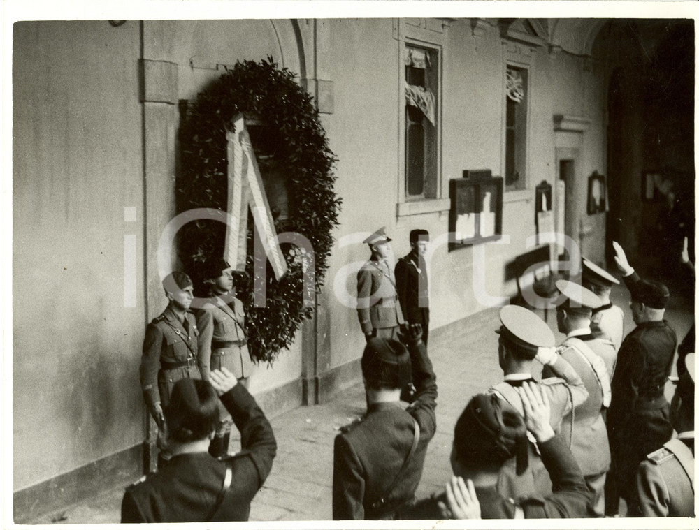Fotografia d epoca originale 1937 MILANO Tribunale Sindacato AVVOCATI AutoritÃ  corona Caduti  Fotografia 1
