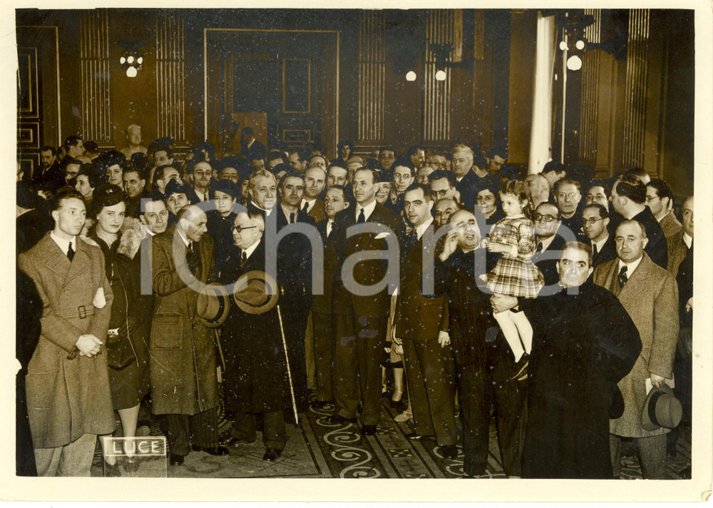 Fotografia d epoca originale 1939 ROMA Dino ALFIERI con giornalisti  Festa SAN FRANCESCO SALES Fotografia 1
