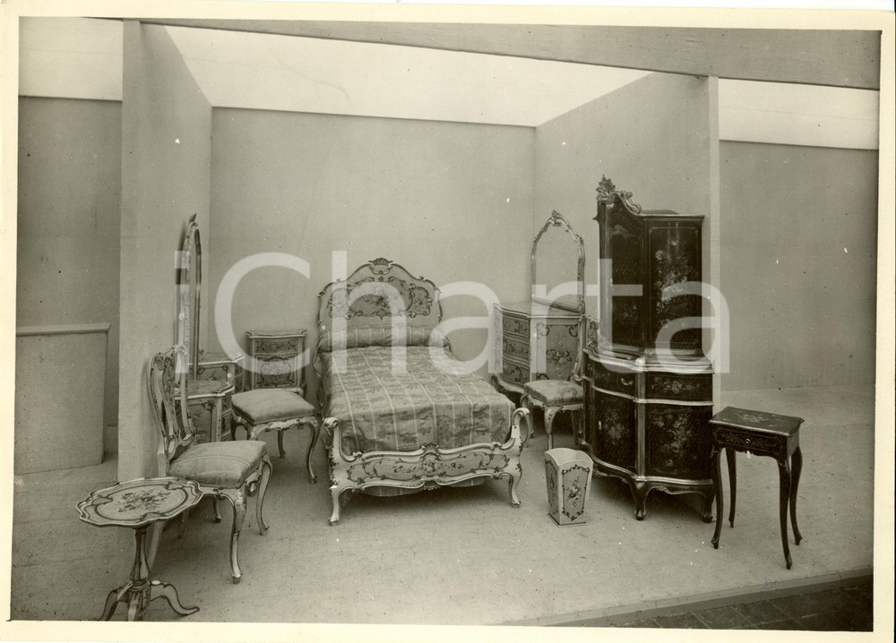 Fotografia d epoca originale 1932 FIRENZE Fiera Nazionale dell Artigianato  Mobili laccati Fotografia 1