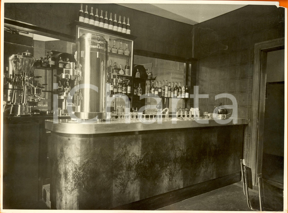 Fotografia d epoca originale 1937 MILANO Associazione ITALOGERMANICA di cultura  Il bar Fotografia 1