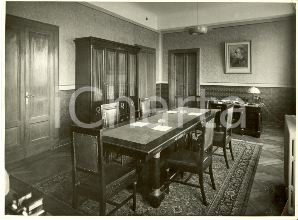 Fotografia d epoca originale 1937 MILANO Associazione cultura ITALOGERMANICA  Sala della Presidenza Foto 1