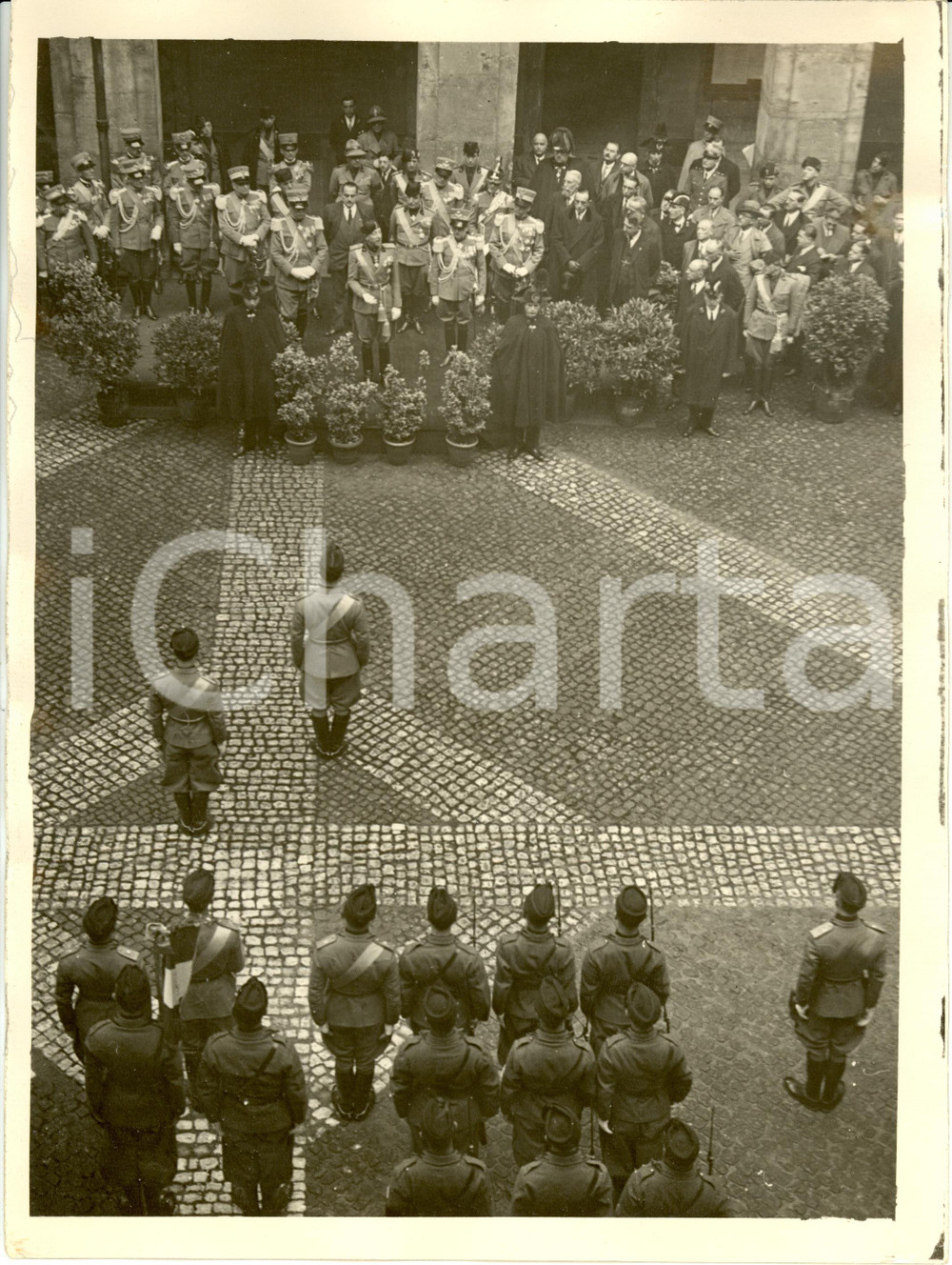 Fotografia d epoca originale 1929 ROMA Pietro GAZZERA inaugura corso Ufficiali Milizia Universitaria Foto 1
