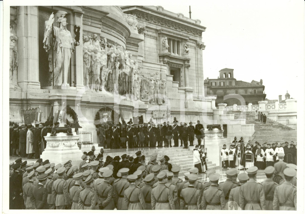 Fotografia d epoca originale 1939 ROMA Commemorazione defunti  Benedizione tomba del Milite Ignoto Foto 1