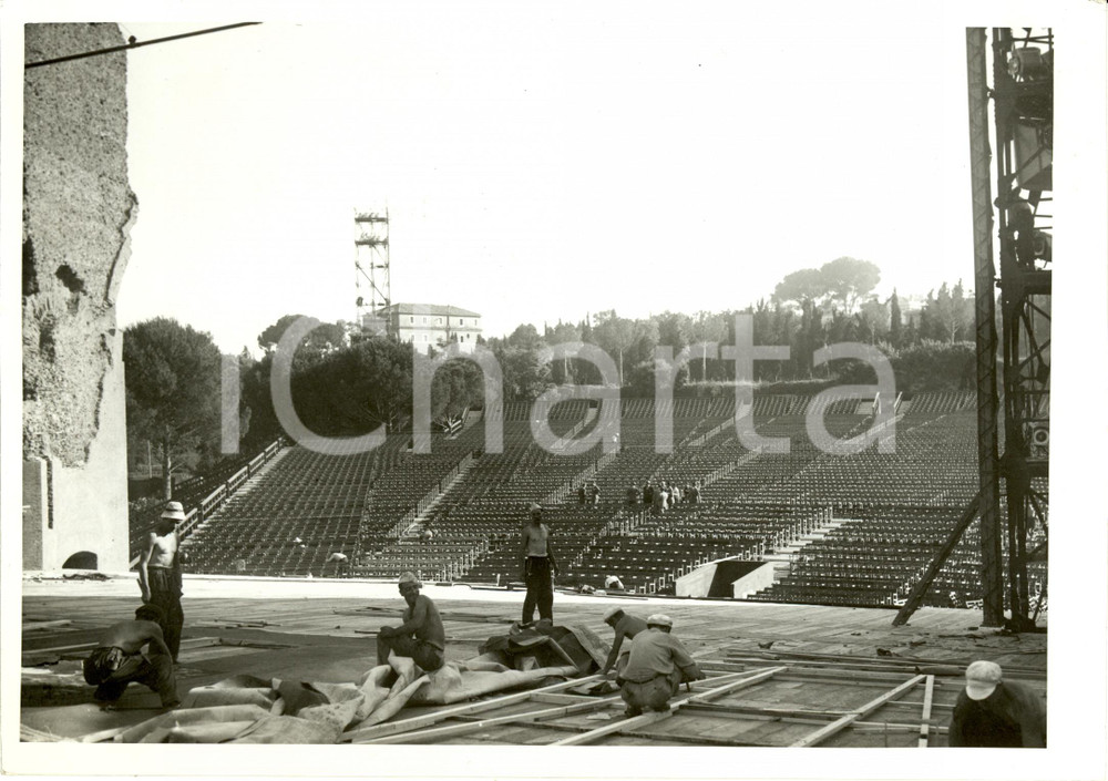 Fotografia d epoca originale 1939 ROMA Estate Musicale Italiana  Lavori al Teatro DEI VENTIMILA Fotografia 1