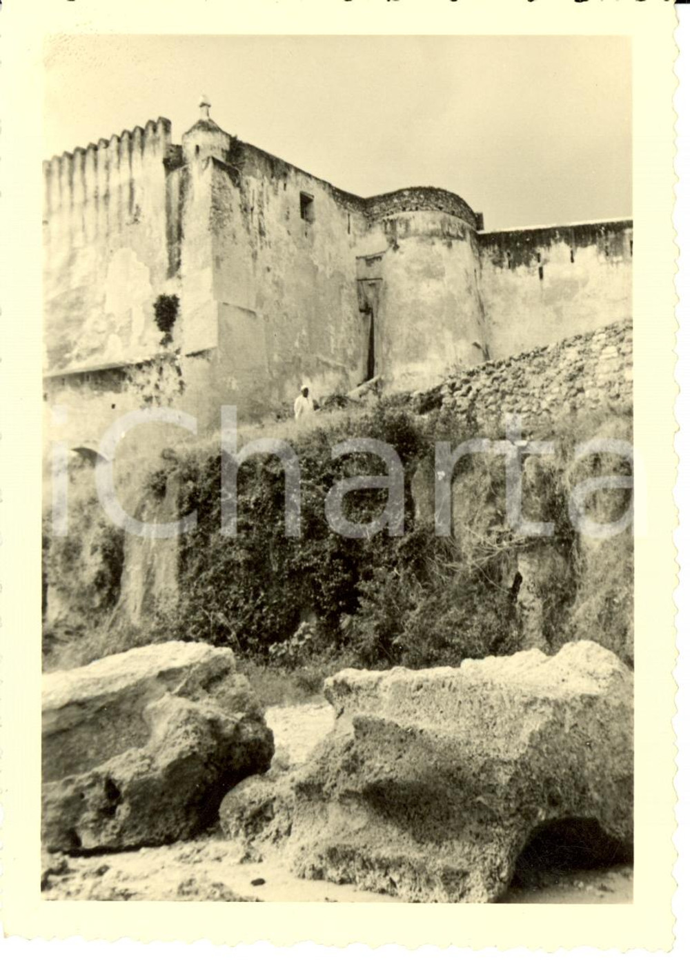 Fotografia d epoca originale 1930 ca MOMBASA Kenya Scorcio del Forte JESUS Fotografia 7 x 10 cm 1
