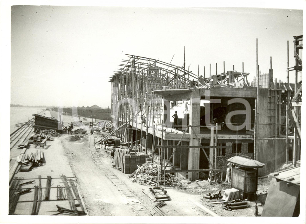 Fotografia d epoca originale 1938 MILANO IDROSCALO Lavori per la costruzione delle tribune Fotografia 1