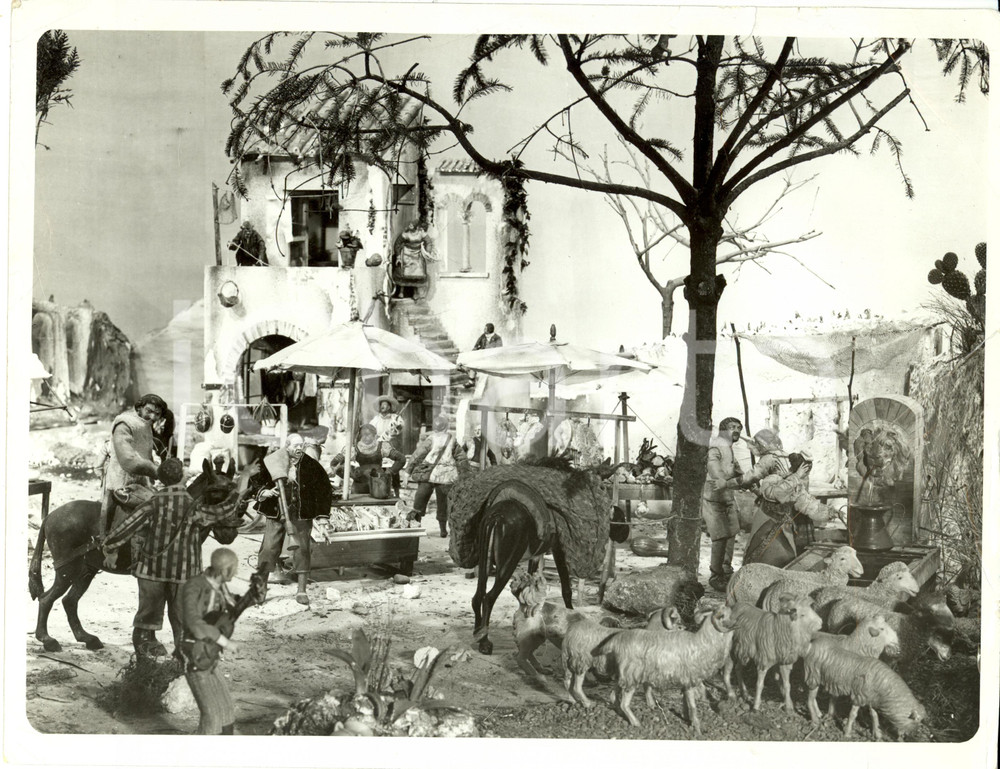 Fotografia d epoca originale 1939 ROMA Circolo Stampa Presepe donato da Duce ai giornalisti Foto DANNEGGIATA 1