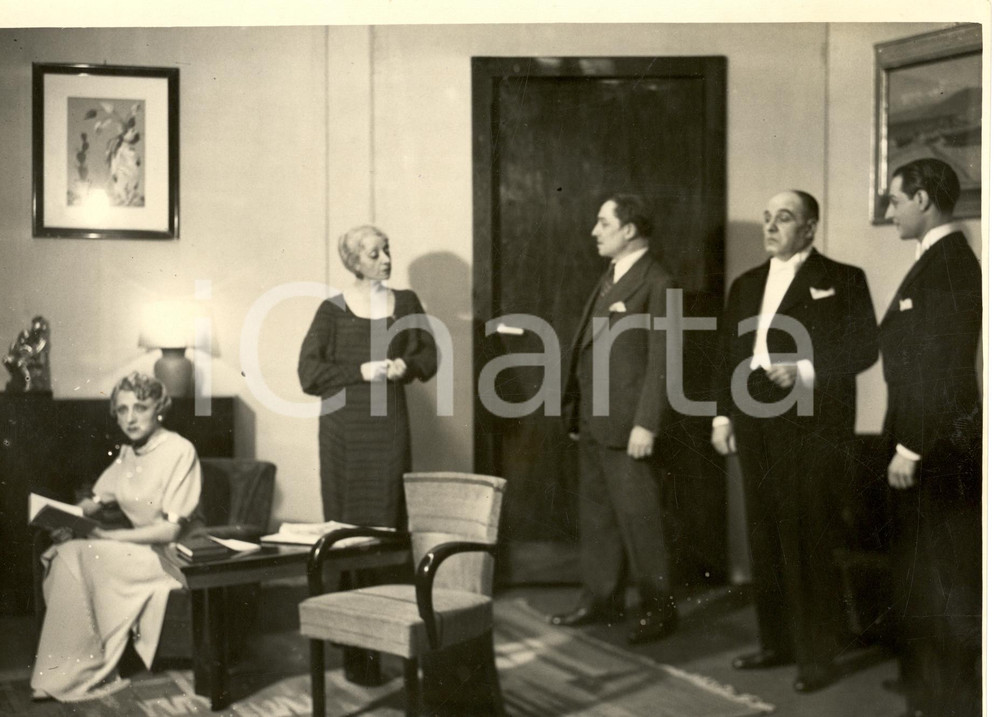 Fotografia d epoca originale 1937 MILANO TEATRO MANZONI  Compagnia RUGGERO RUGGERI  Sansone  di BERNSTEIN 1