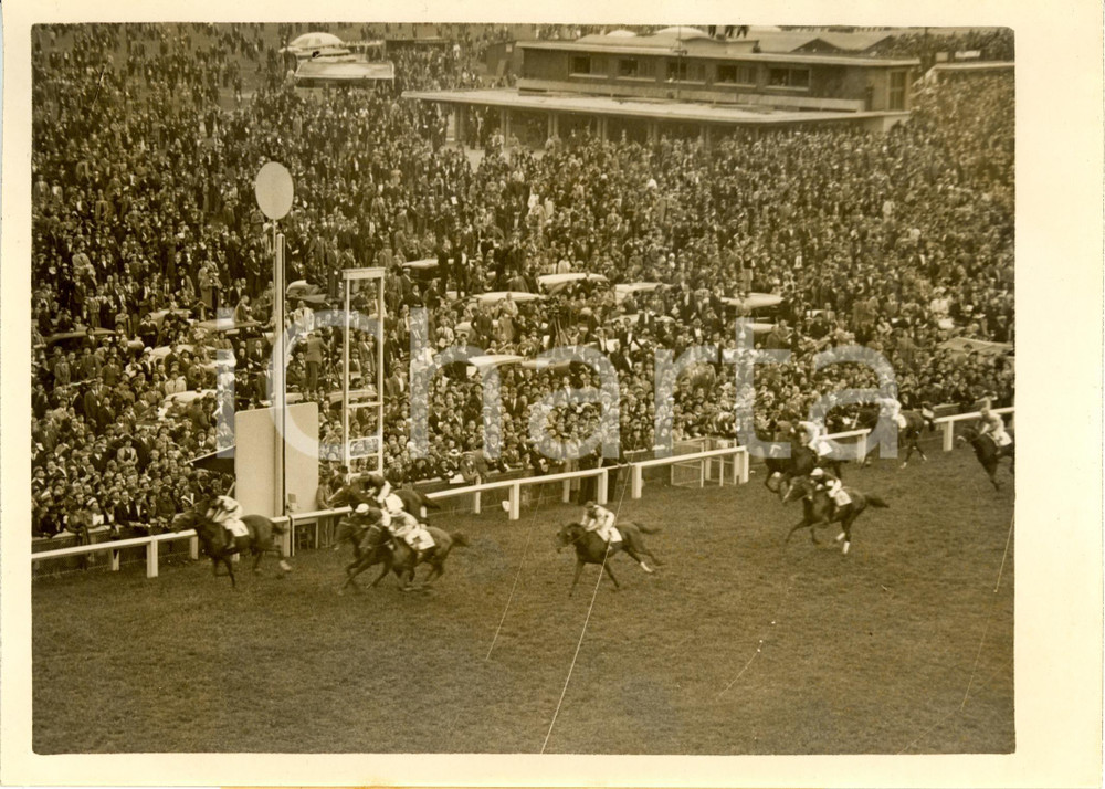 Fotografia d epoca originale 1939 FRANCE Hippisme  Grand Prix de Paris  Vue de l hyppodrome de LONGCHAMP 1