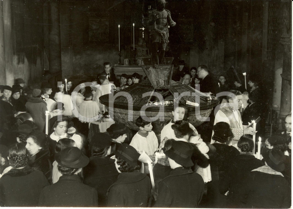 Fotografia d epoca originale 1937 VENEZIA Basilica San MARCO Battesimo nati come Vittorio Emanuele SAVOIA 1