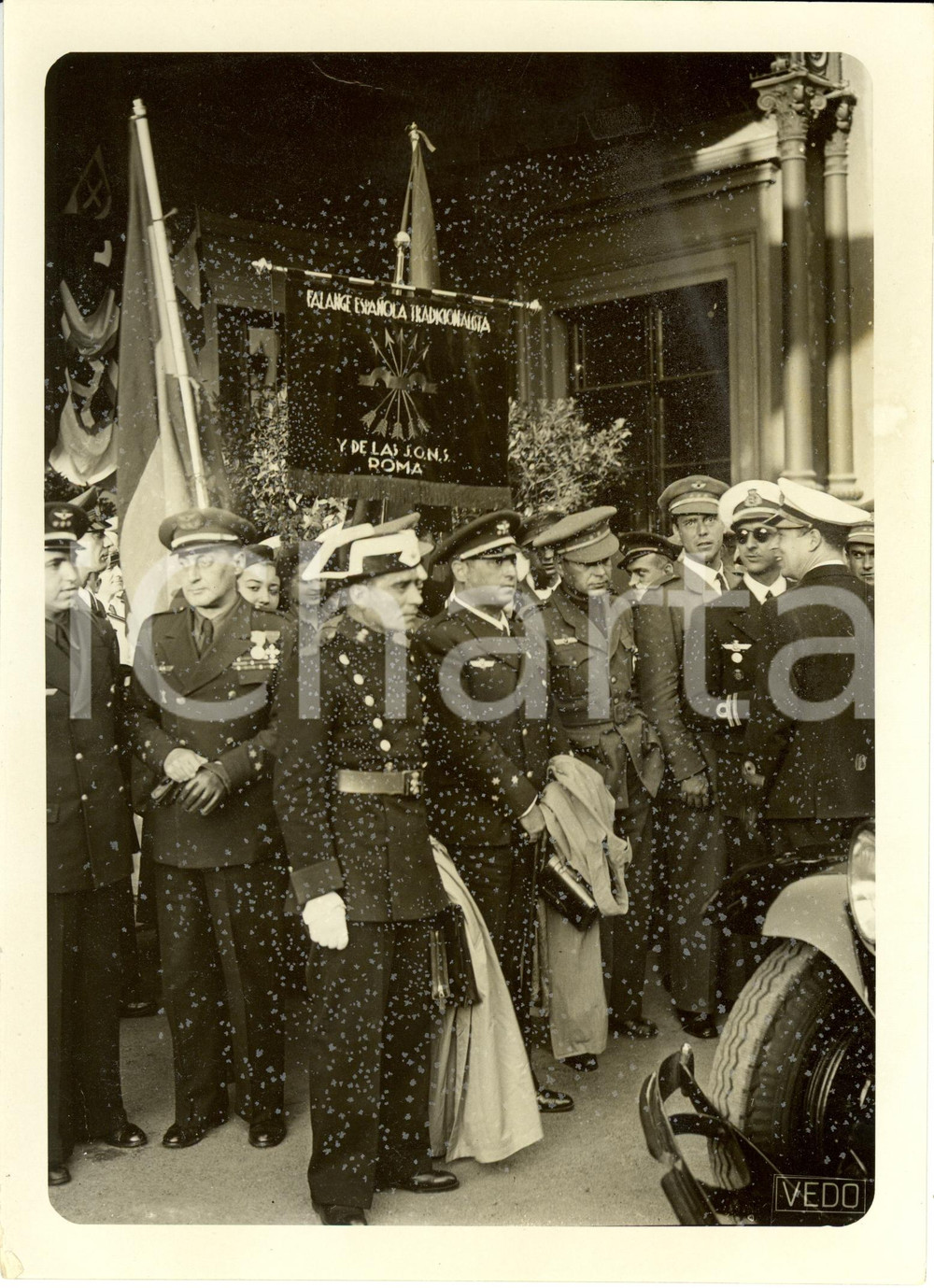 Fotografia d epoca originale 1939 ROMA Missione Aeronautica FALANGE ESPANOLA TRADICIONALISTA Fotografia 1
