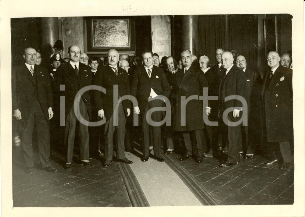 Fotografia d epoca originale 1930 ca ROMA Accademia SAN LUCA Giuseppe BELLUZZO e Pietro MASCAGNI Fotografia 1
