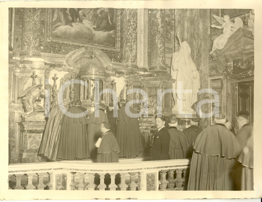 Fotografia d epoca originale 1929 ROMA Basilica SAN CARLO al CORSO Altare SANTISSIMO SACRAMENTO Fotografia 1