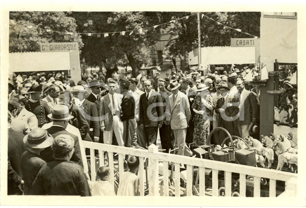 Fotografia d epoca originale 1934 NAPOLI Adelchi BARATONO inaugura la Fiera del Giocattolo Fotografia 1