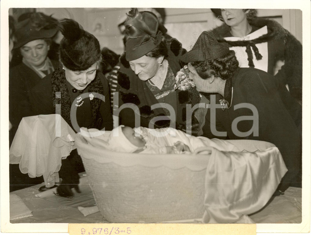 Fotografia d epoca originale 1938 PARIS F La moglie di Albert LEBRUN inaugura Mostra Artigianato Femminile 1