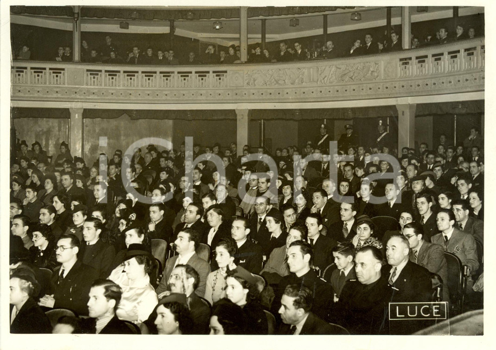 Fotografia d epoca originale 1938 ROMA Teatro QUIRINO Sabato Teatrale Fascista Pubblico assiste spettacolo 1