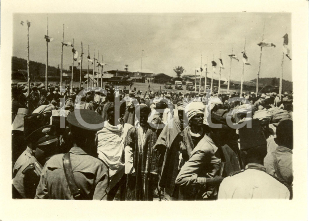 Fotografia d epoca originale 1938 CHESSADMEGA  ERITREA A.O.I. Capi indigeni Rassegna Zootecnica FOTO 1