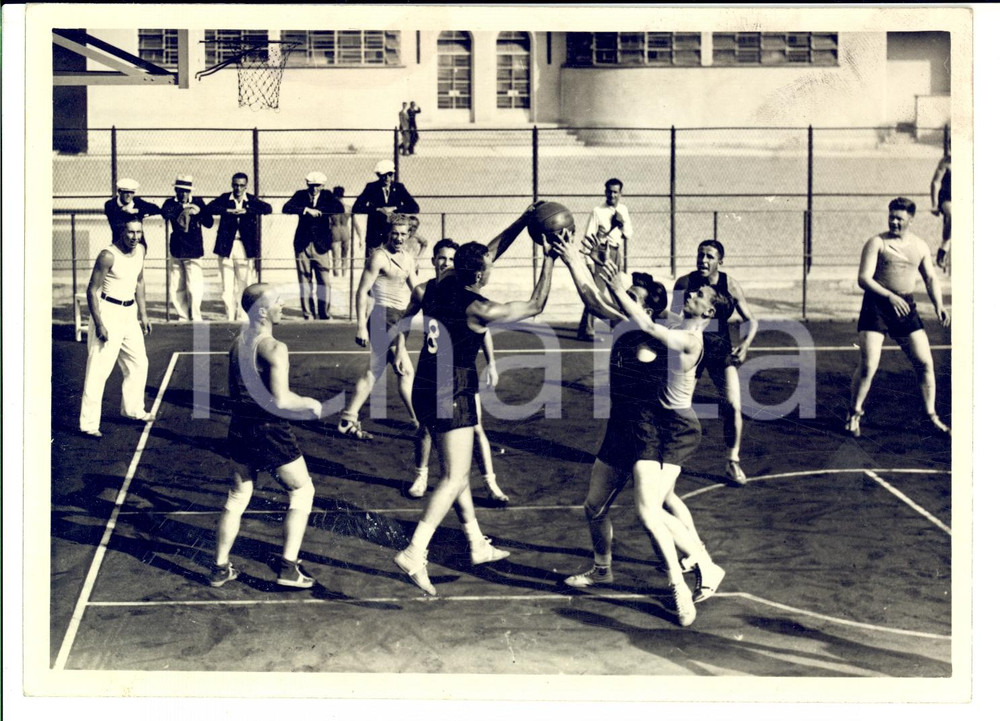 Fotografia d epoca originale 1933 TORINO Giochi Universitari Internazionali  Partita di PALLACANESTRO Foto 1