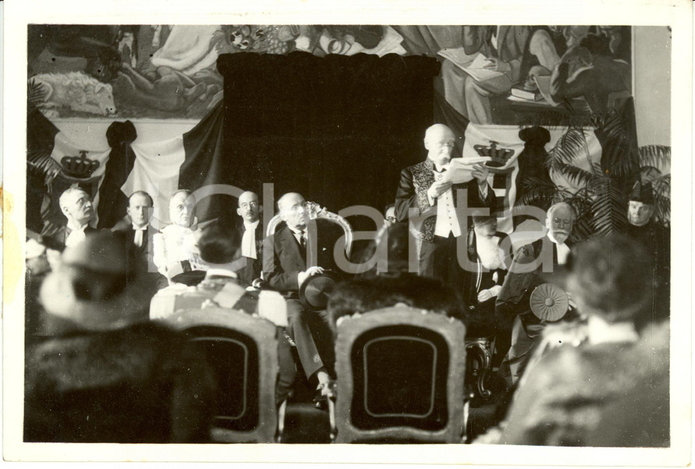 Fotografia d epoca originale 1933 NAPOLI Henri DE JOUVENEL Ambasciatore Istituto Francese di Grenoble Foto 1