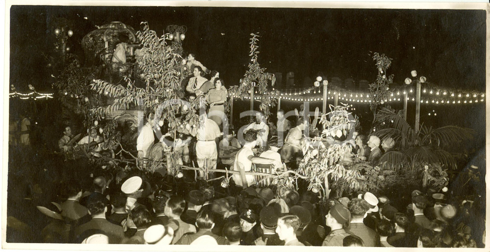 Fotografia d epoca originale 1933 NAPOLI Festa PIEDIGROTTA Giardini e Canzoni Dopolavoro ferrotranvieri Foto 1