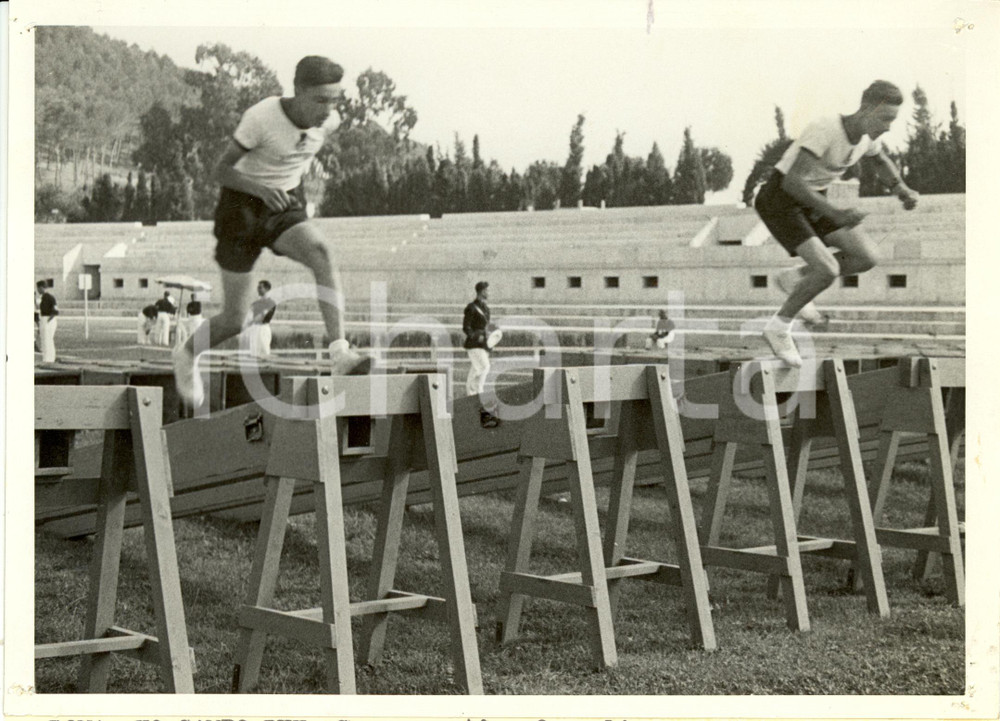 Fotografia d epoca originale 1938 ROMA X CAMPO DUX  Gare Avanguardisti su percorso di guerra Fotografia 1