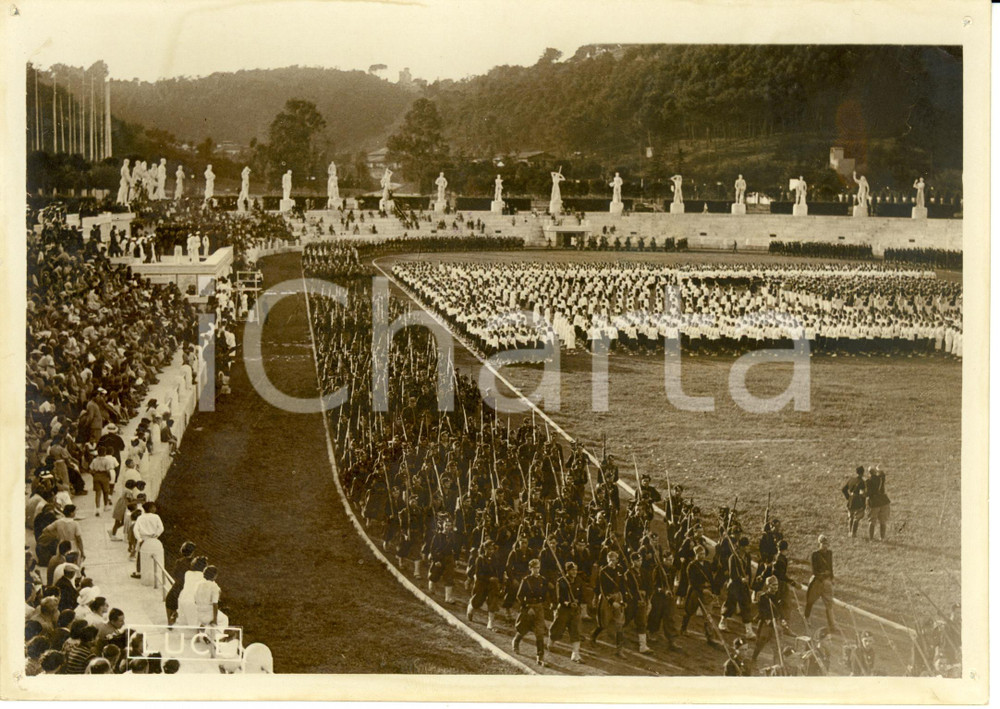Fotografia d epoca originale 1938 ROMA Foro MUSSOLINI Saggio ginnico della GIL Fotografia 1