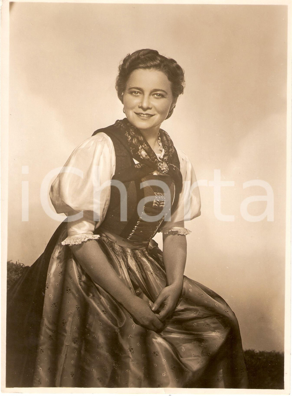 Fotografia d epoca originale 1940 ca CINEMA Franziska KINZ Portrait from the movie DALLE PRIME NOZZE Photo 1