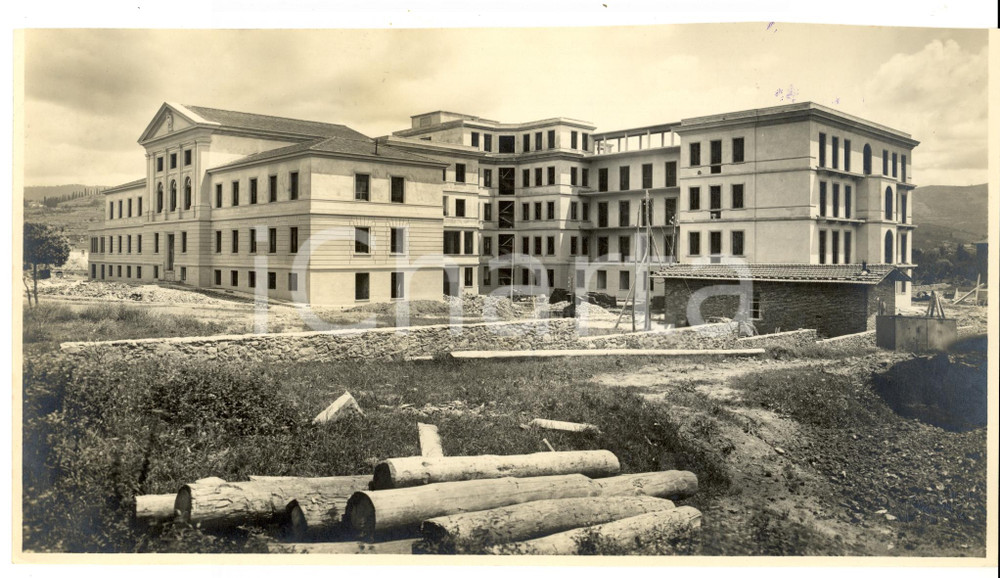 Fotografia d epoca originale 1932 AREZZO Ospedale Sanatoriale in costruzione Fotografia GABURRI 1