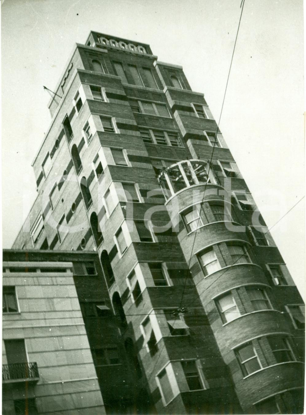 Fotografia d epoca originale 1936 MILANO Prospettiva nuovo grattacielo CORSO VENEZIA Vera fotografia 1