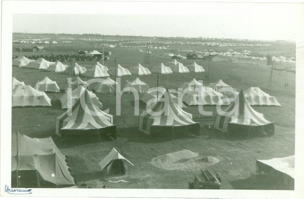 Fotografia d epoca originale 1938 ROMA CENTOCELLE Le tende del III Campo ROMA della GIL Fotografia 1