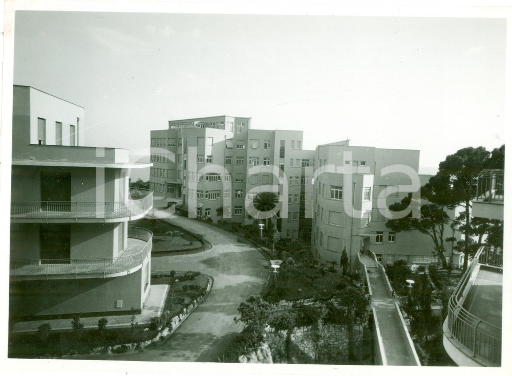 Fotografia d epoca originale 1938 GENOVA QUARTO Complesso nuovo Istituto GASLINI prospettiva FOTOGRAFIA 1
