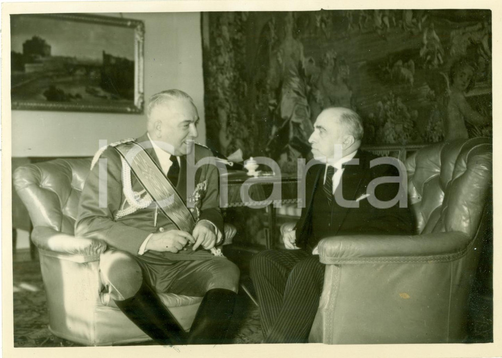 Fotografia d epoca originale 1939 BOEMIA Konstantin VON NEURATH Reichsprotektor con Emil HACHA Fotografia 1