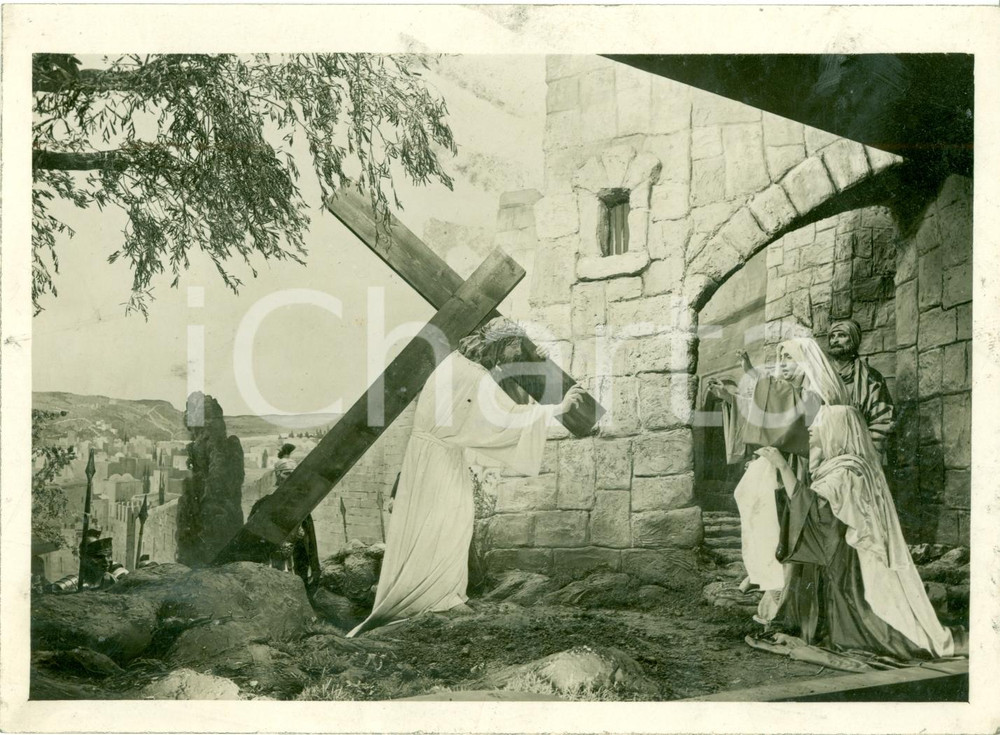 Fotografia d epoca originale 1933 TORINO Ostensione SINDONE Diorama Sacro del Calvario Fotografia 1