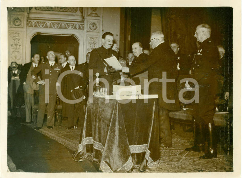 Fotografia d epoca originale 1935 MILANO Giuseppe DE CAPITANI Marcello VISCONTI MODRONE Giornata risparmio 1