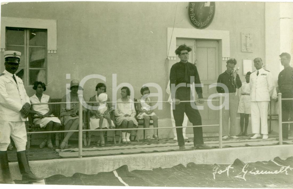 Fotografia d epoca originale 1928 SIRTE LIBIA Inaugurazione sede PNF locale Fotografia 2 1