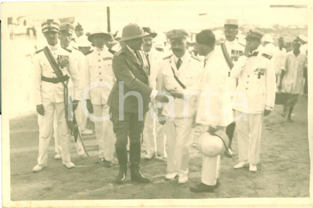Fotografia d epoca originale 1925 ca MOGADISCIO SOMALIA Cesare Maria DE VECCHI DI VAL CISMON Corrado ZOLI 1